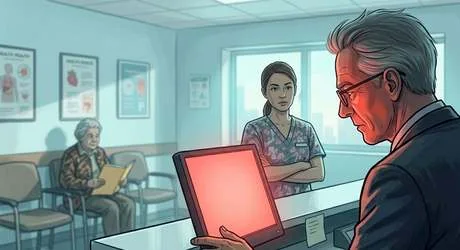 The Morning: the locked red screen at the clinic reception