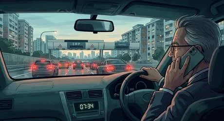 The Morning: stopped in traffic at 07:34, the day already decided