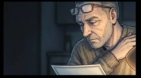 Sim 02: the bookkeeper reads the invoice that changed